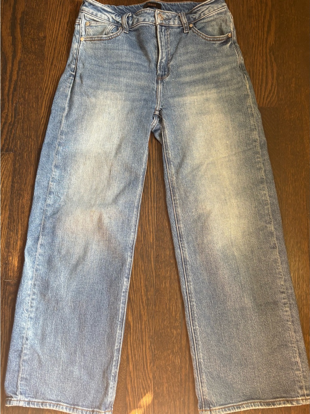 Quince Women’s Size 29 High Rise Wide Leg Jeans Light Medium Wash